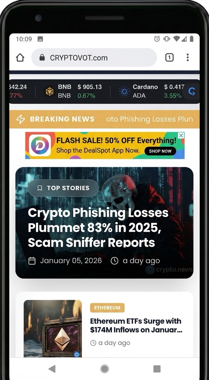 Banner Ad Example - Real device screenshot showing how banner ads appear