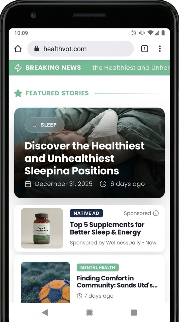 Native Ad Example - Real device screenshot showing how native ads appear
