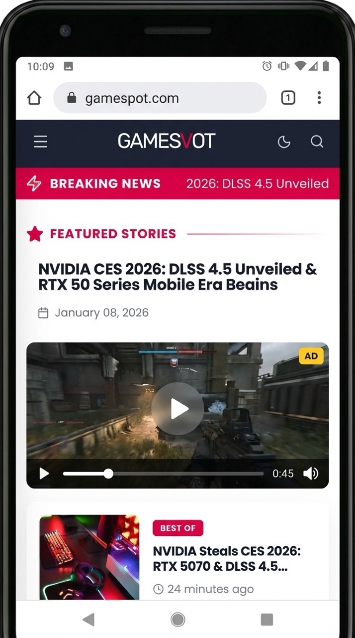 Video Ad Example - Real device screenshot showing how video ads appear